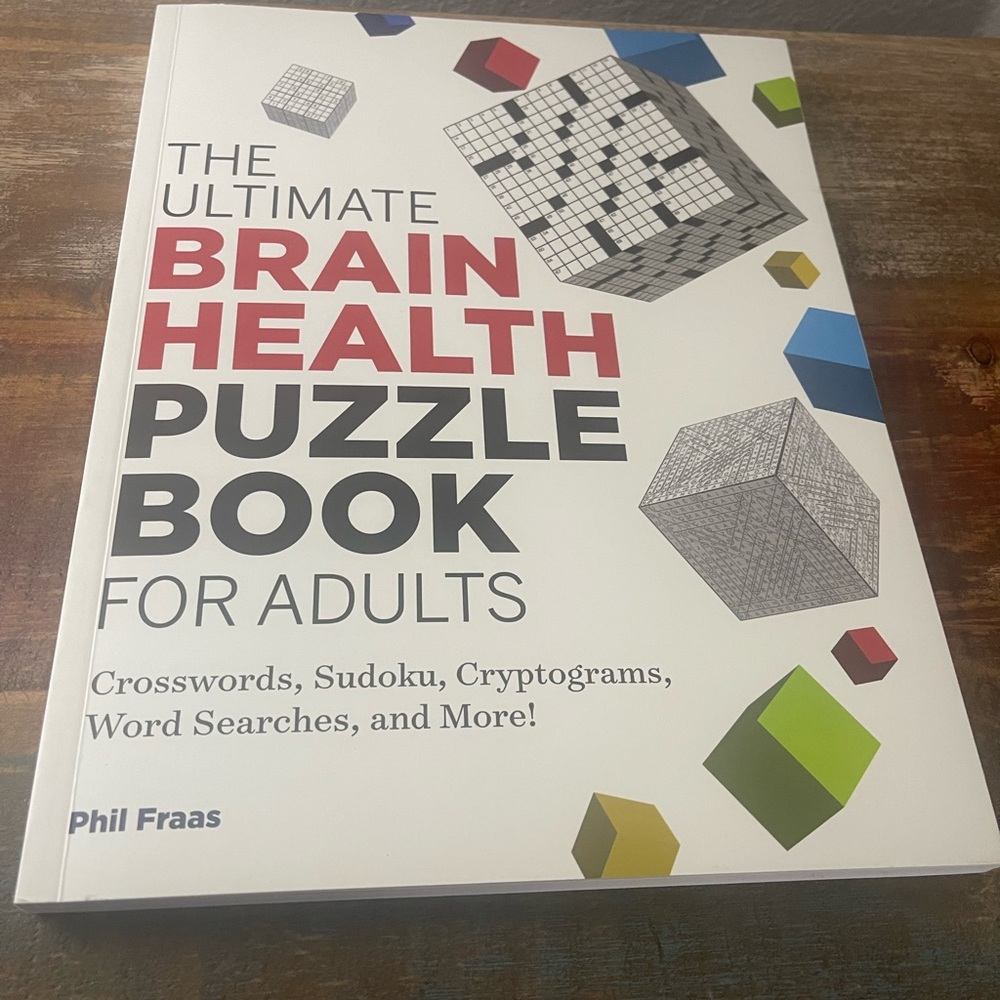 Brain Health Book for Adults Crosswords Sudoku, Cryptograms Word Search’s & More
